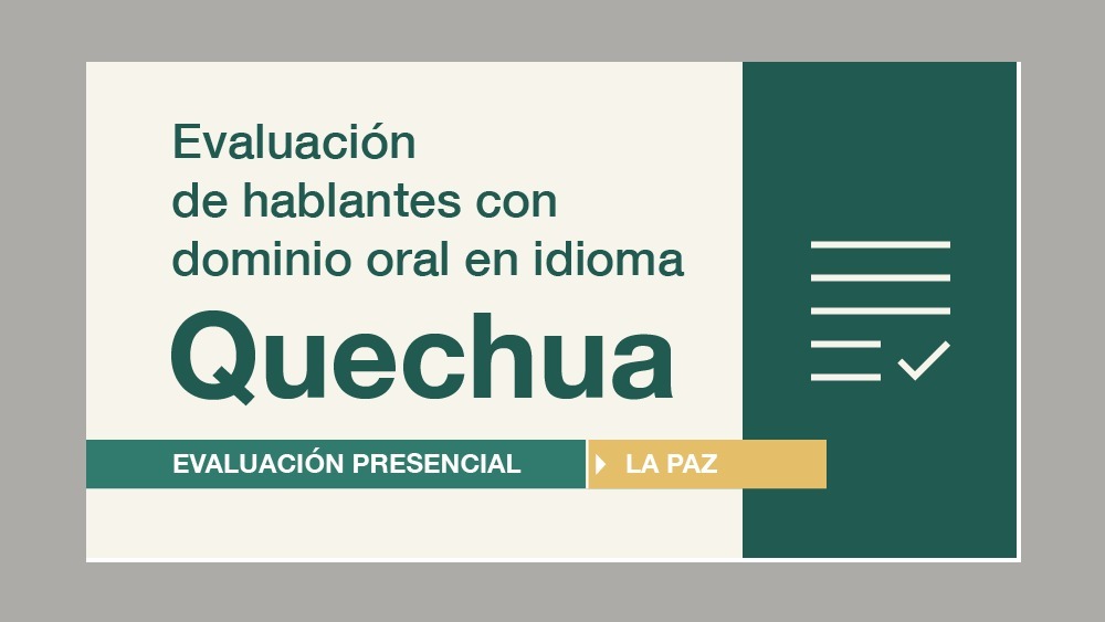 HABLANTE CON DOMINIO DEL IDIOMA QUECHUA V.35