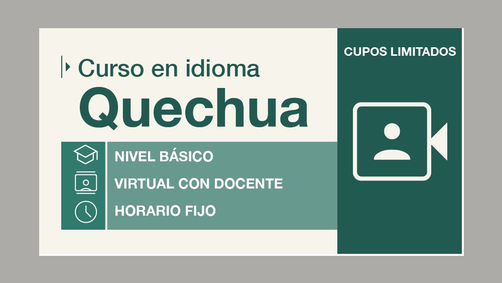 IDIOMA QUECHUA NIVEL BÁSICO ONLINE -  SINCRÓNICO V.30